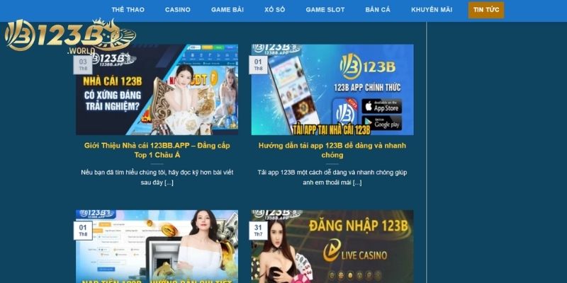 Giới thiệu trang tin hướng dẫn 123bb