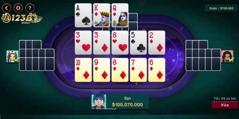 Mậu binh online là tựa game sử dụng bộ bài Tây bao gồm 52 quân